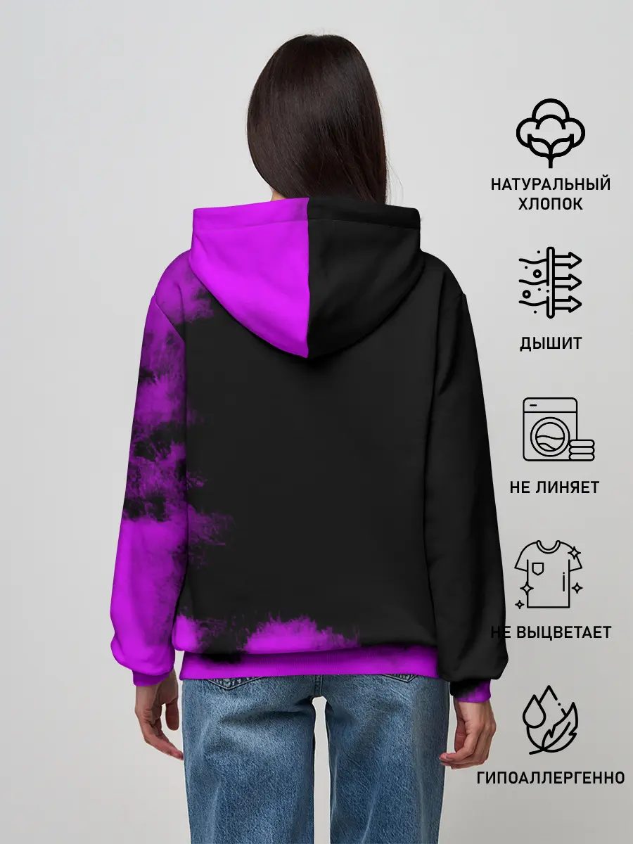 Женское худи / Джоджо fuck фиолетовый