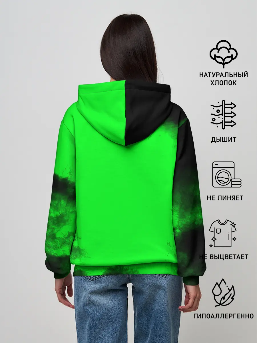 Женское худи / Джоджо герои зеленый дым