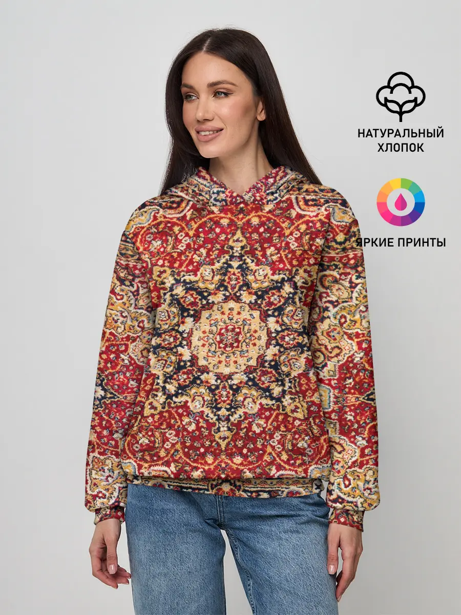 Женское худи / Ковер на стене