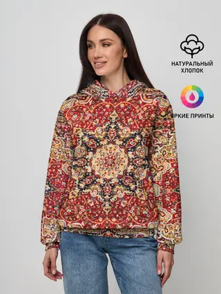 Женское худи / Ковер на стене