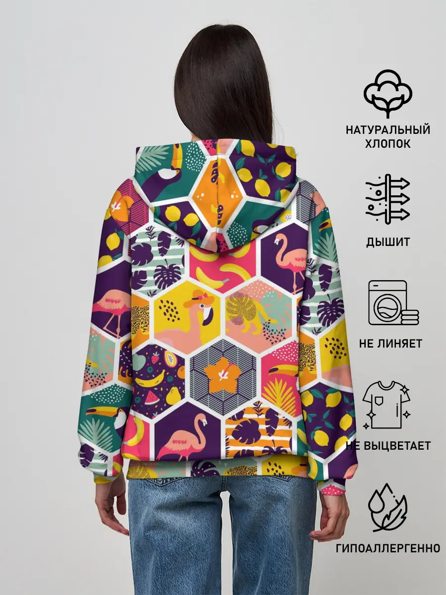 Женское худи / Тропические соты