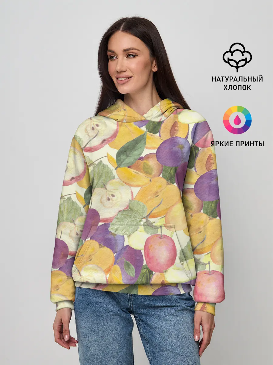 Женское худи / Фрукты. Фруктовый сад