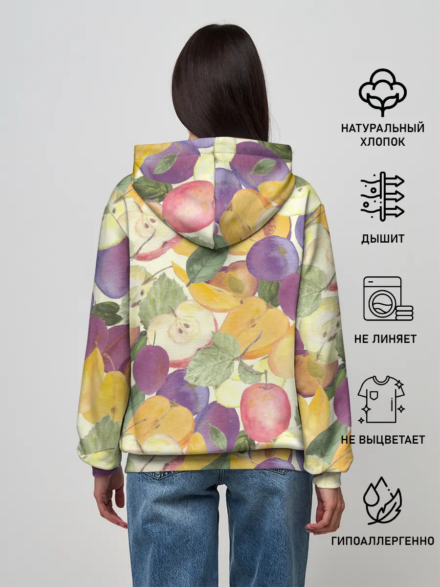 Женское худи / Фрукты. Фруктовый сад