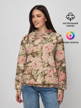 Женское худи / Розовая поляна