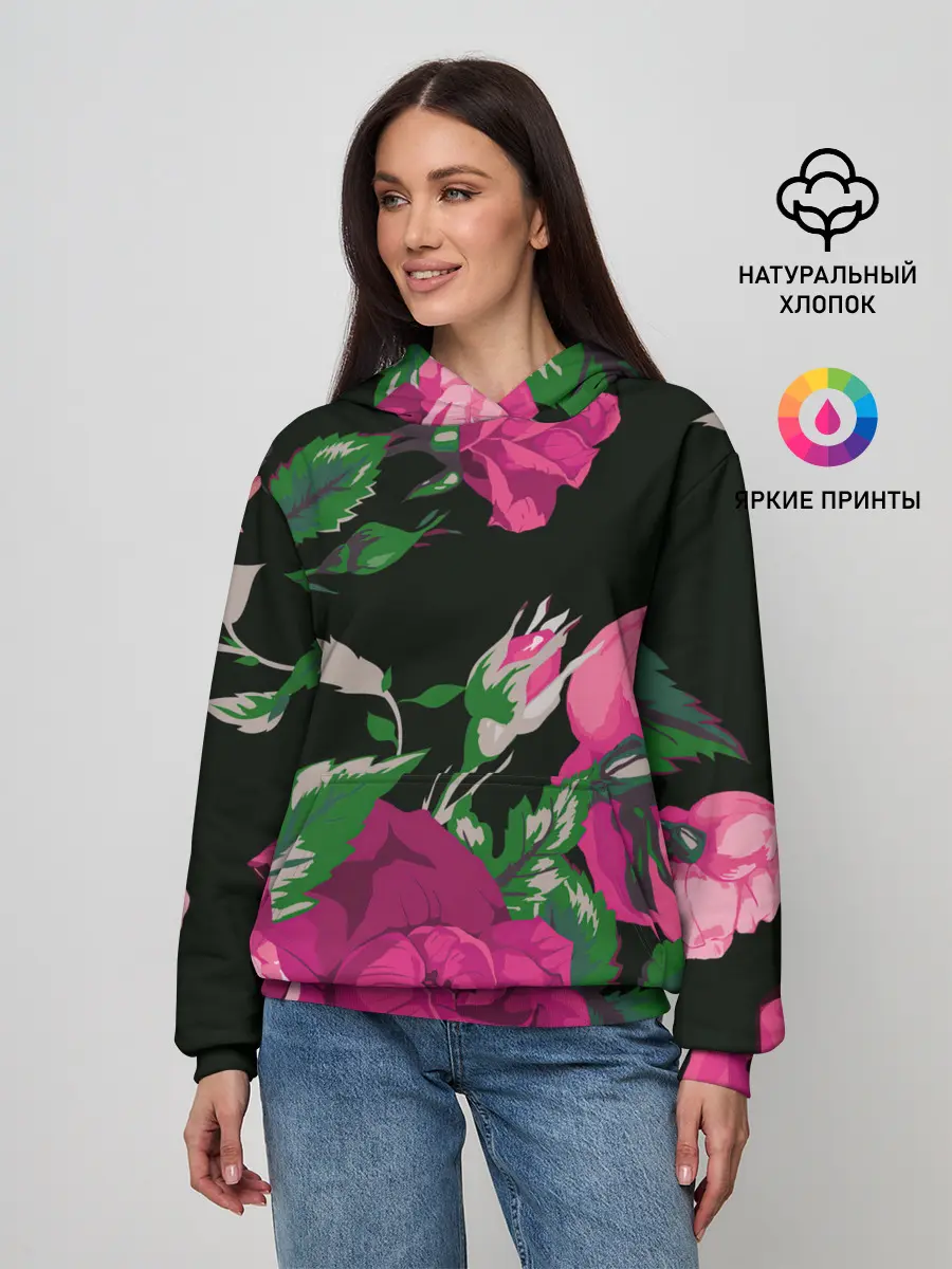 Женское худи / Розы