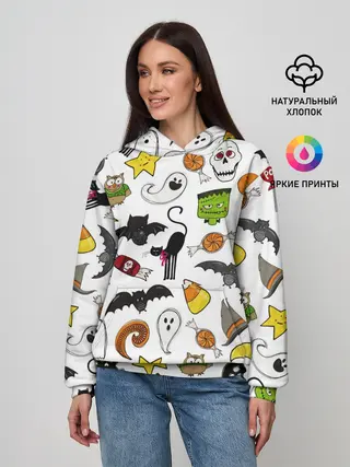Женское худи / Хэллоуин паттерн