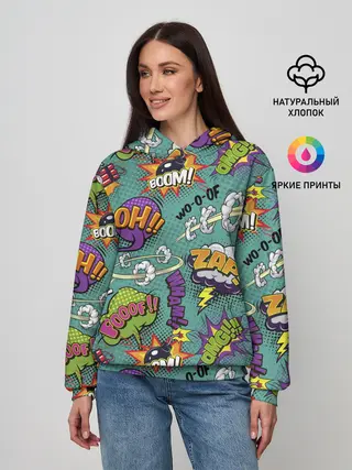Женское худи / Pop art comics