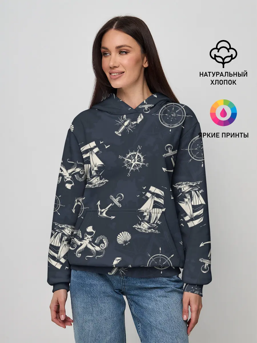 Женское худи / Nautical art