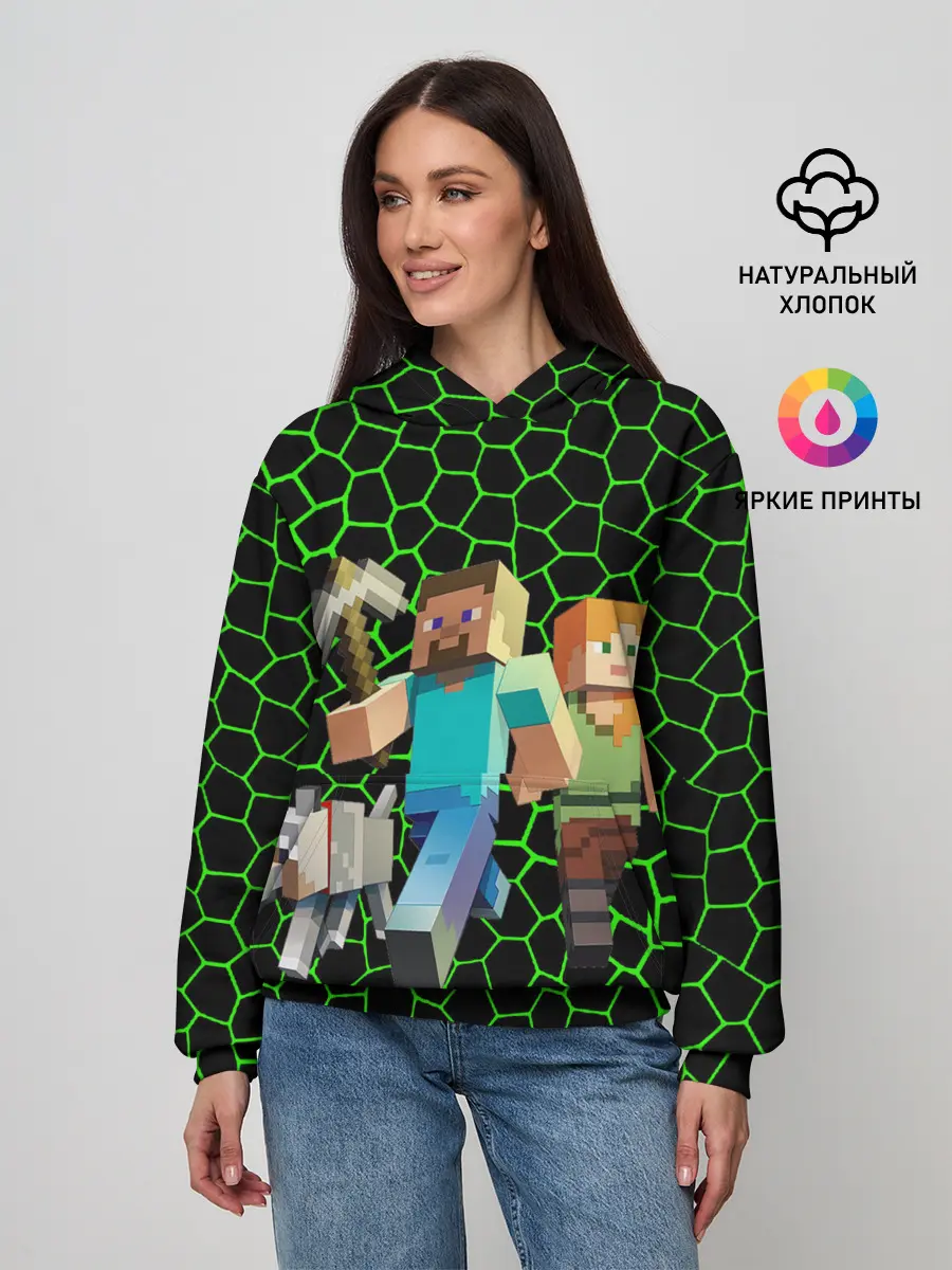 Женское худи / minecraft
