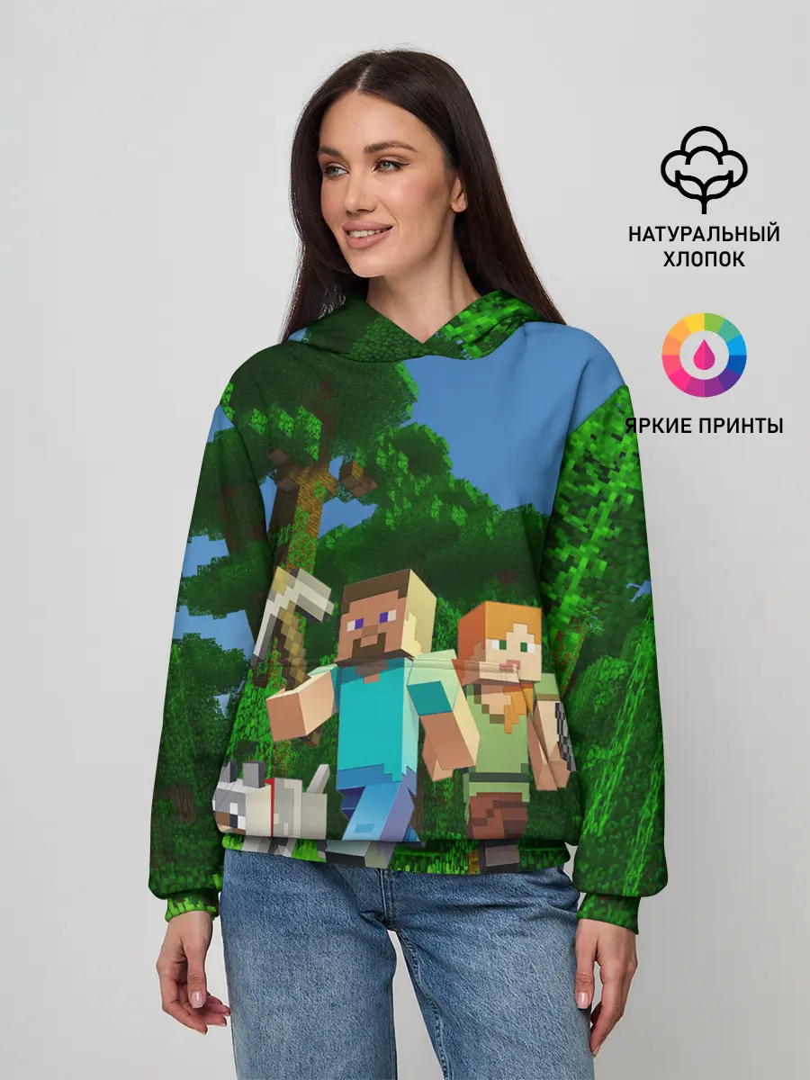 Женское худи / minecraft