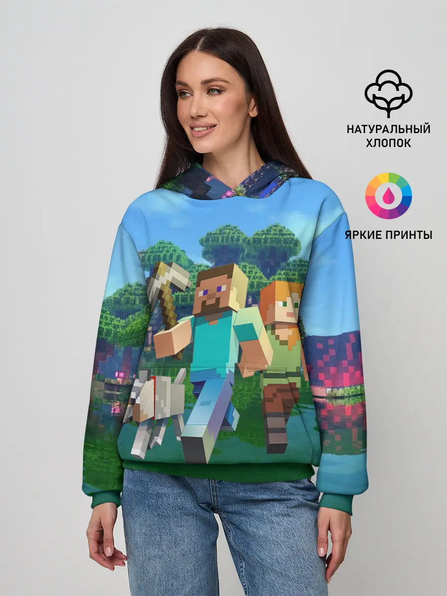 Женское худи / minecraft
