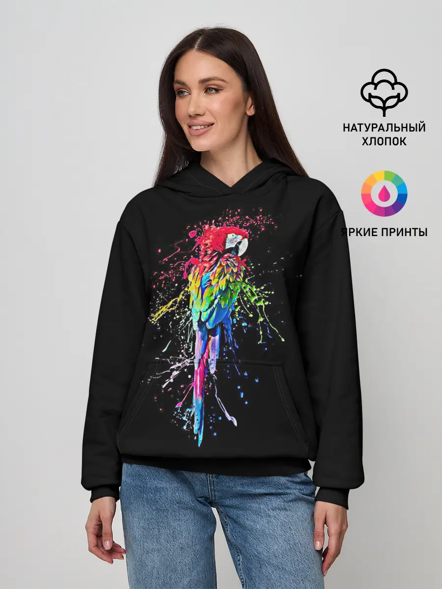 Женское худи / Попугай