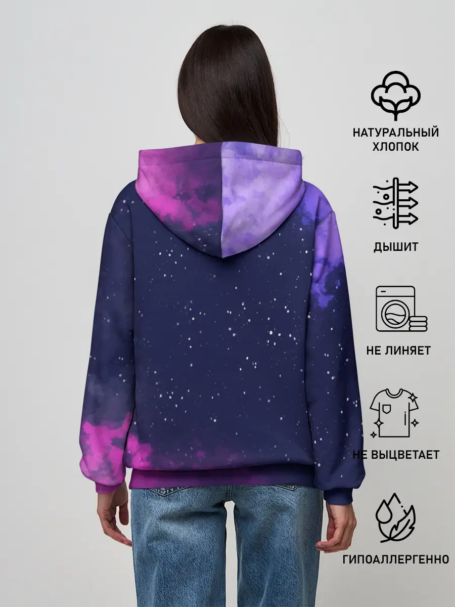 Женское худи / Ламы фортнайт в космосе
