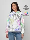 Женское худи / Цветные лица