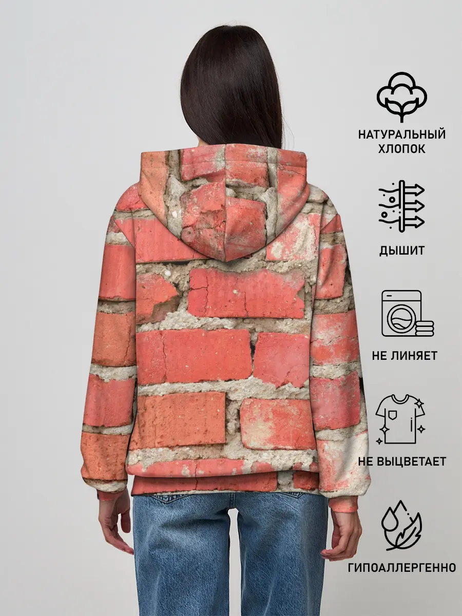 Женское худи / Кирпичная стена