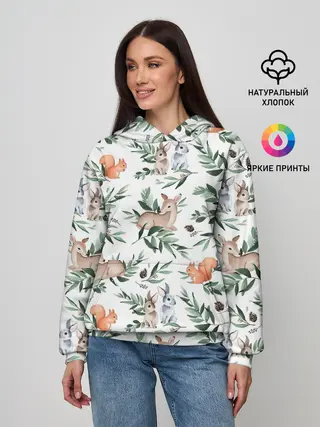 Женское худи / Лесные животные