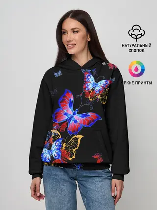 Женское худи / Поцелуй бабочек