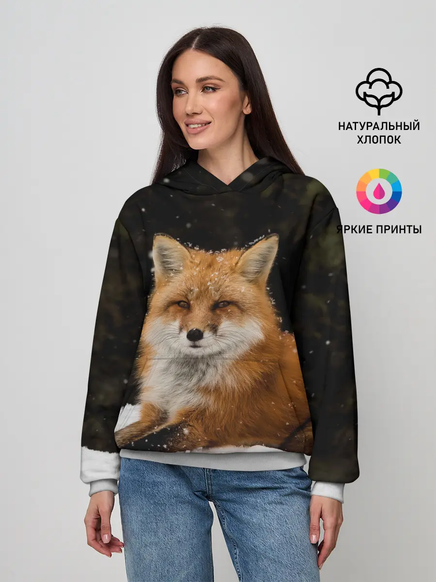 Женское худи / Лиса и снег