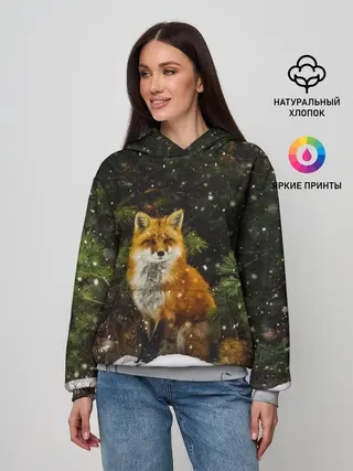 Женское худи / Лиса и снег