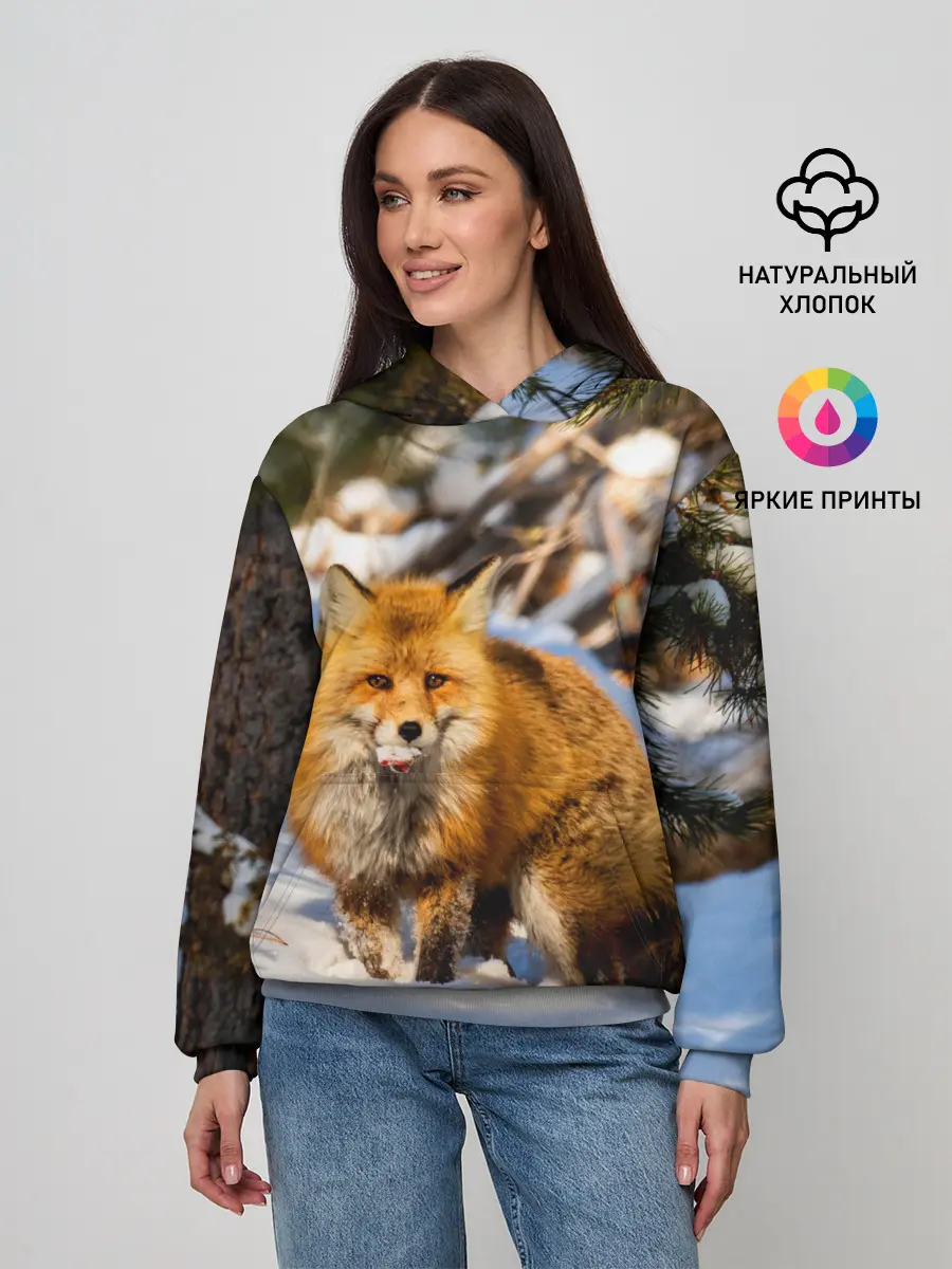 Женское худи / Лиса в лесу