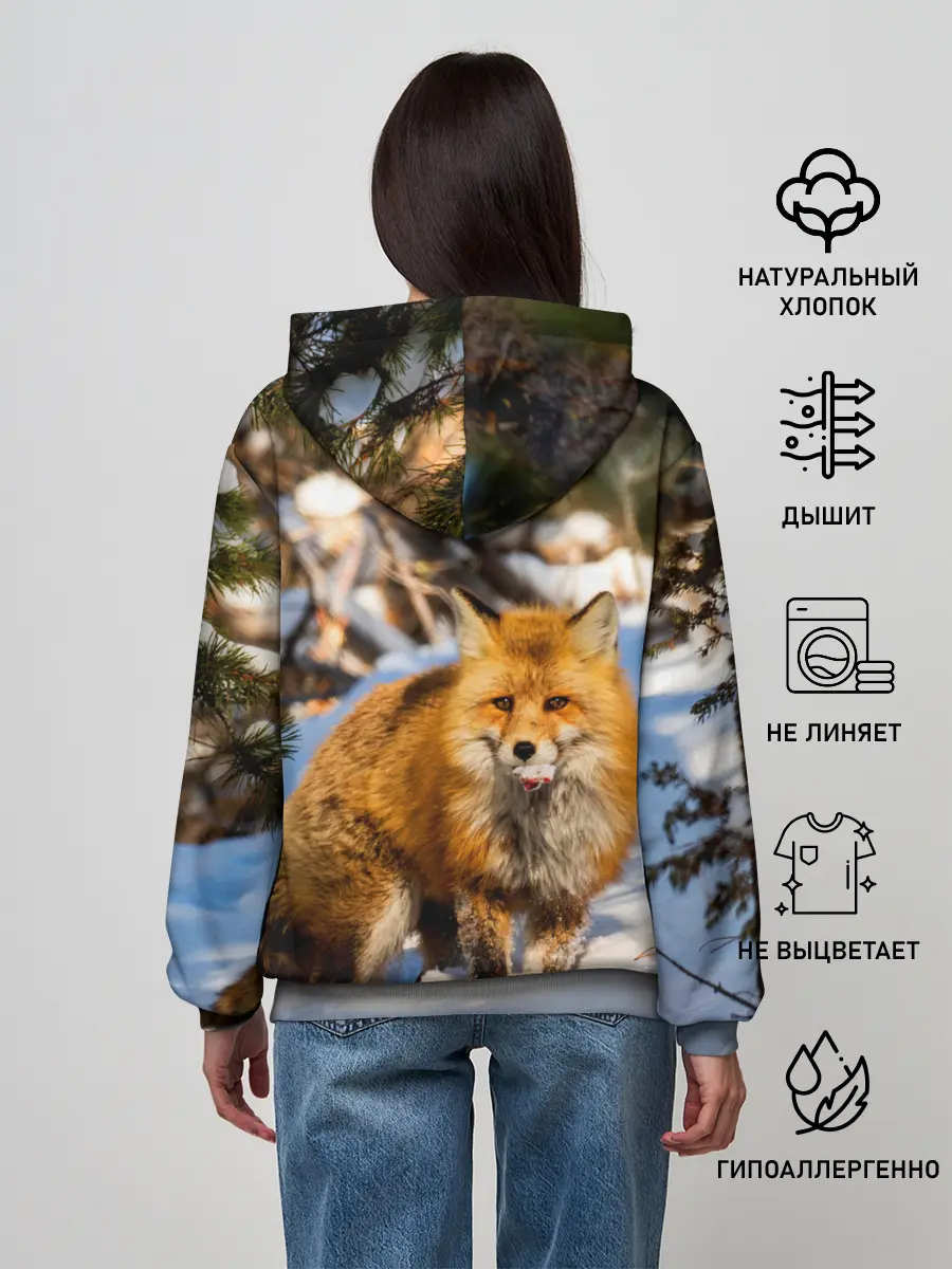 Женское худи / Лиса в лесу