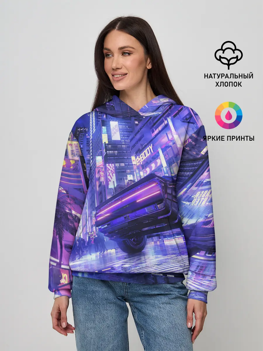 Женское худи / Cyberpunk city