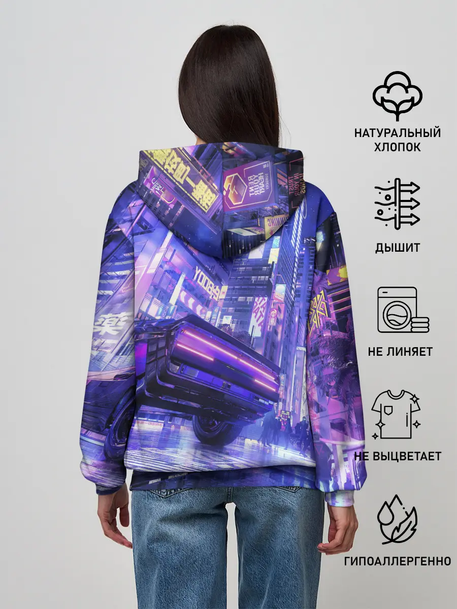 Женское худи / Cyberpunk city