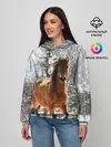Женское худи / Конь и снег