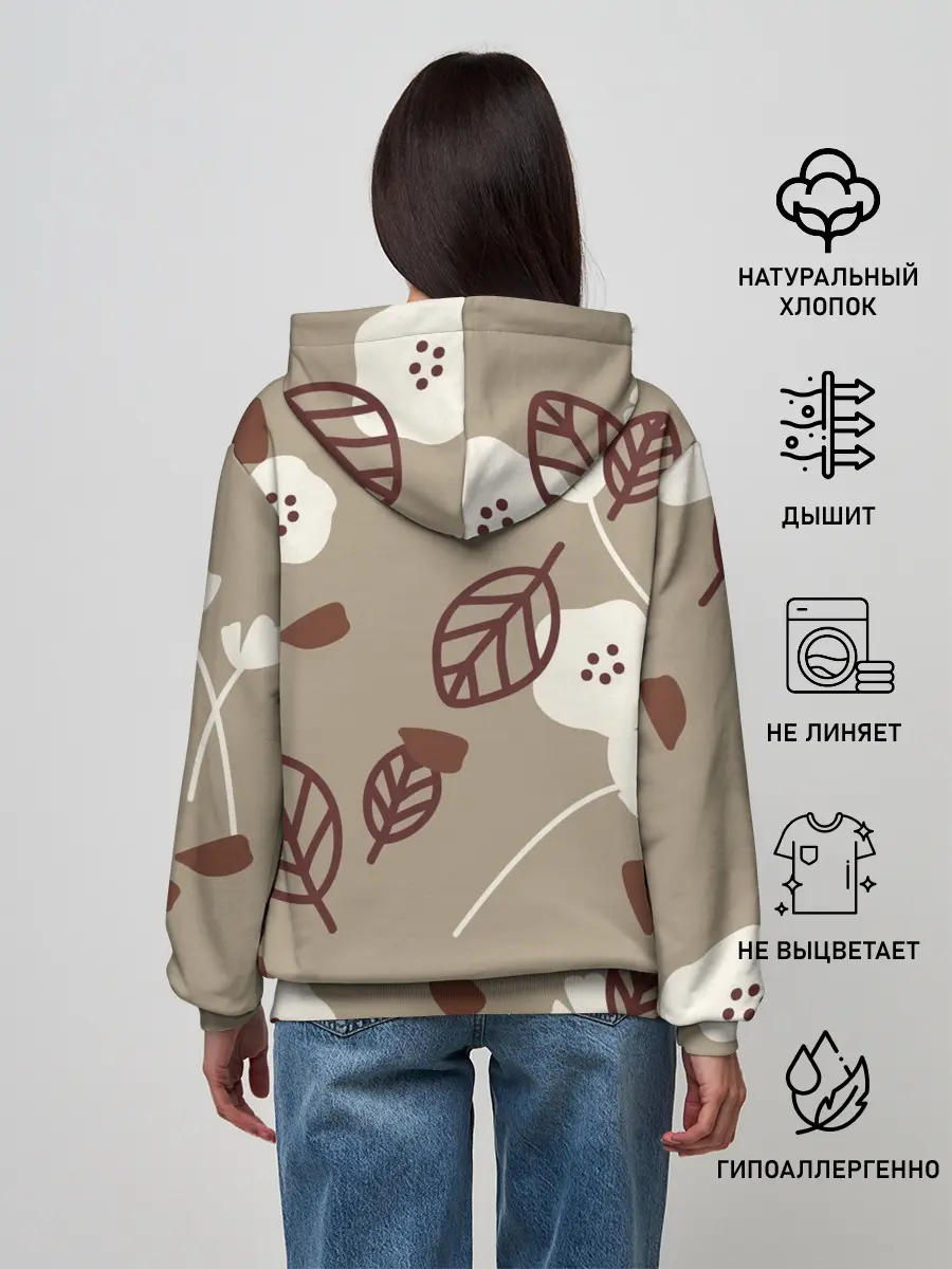 Женское худи / Цветочный принт