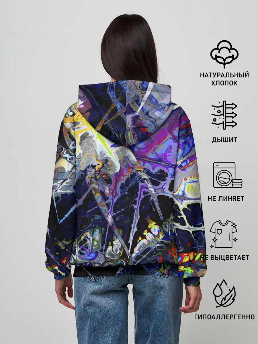 Женское худи / Gasoline stains abstraction