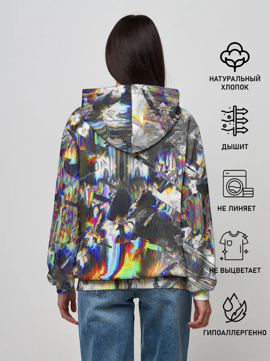 Женское худи / Gasoline stains abstraction