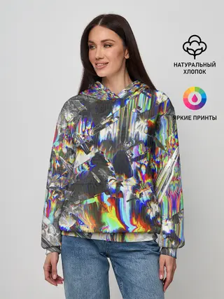 Женское худи / Gasoline stains abstraction