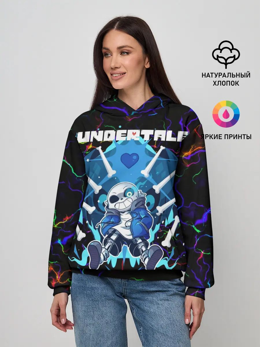 Женское худи / Undertale | Sans