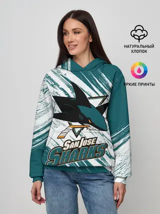 Женское худи / Сан-Хосе Шаркс