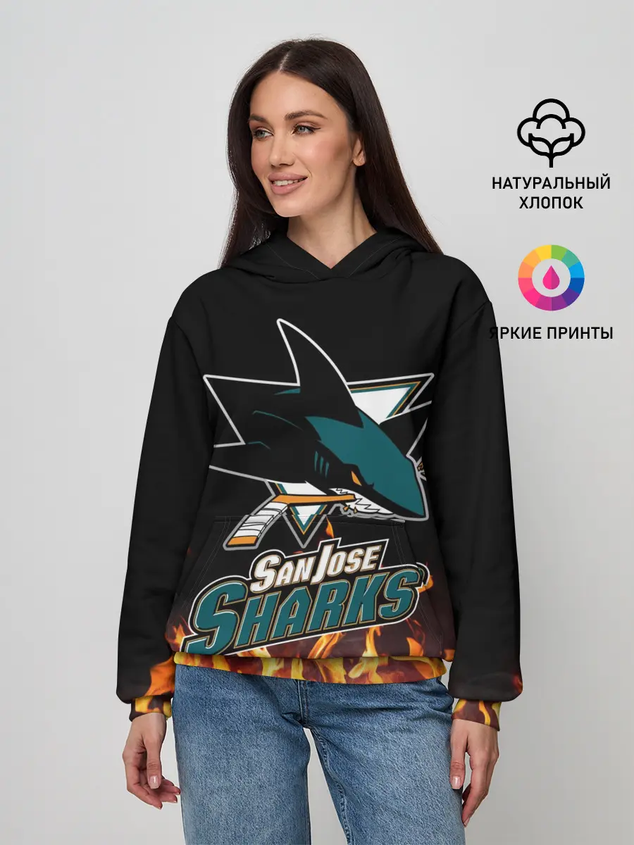 Женское худи / Сан-Хосе Шаркс