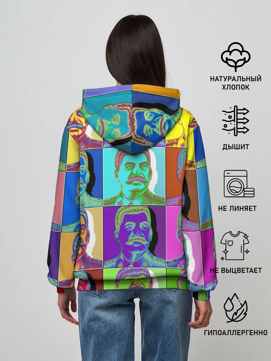 Женское худи / Stalin pop-art