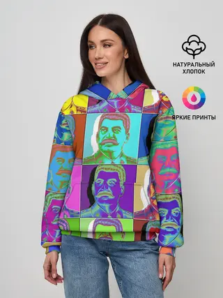 Женское худи / Stalin pop-art