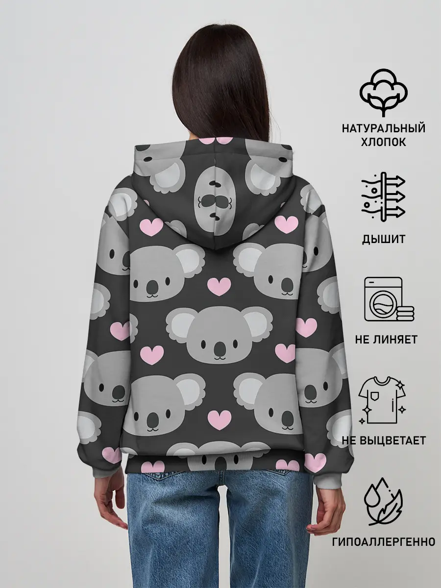 Женское худи / Мордочки коал