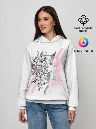 Женское худи / Zero Two Roses