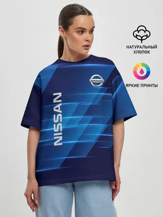 Женская футболка оверсайз / Nissan