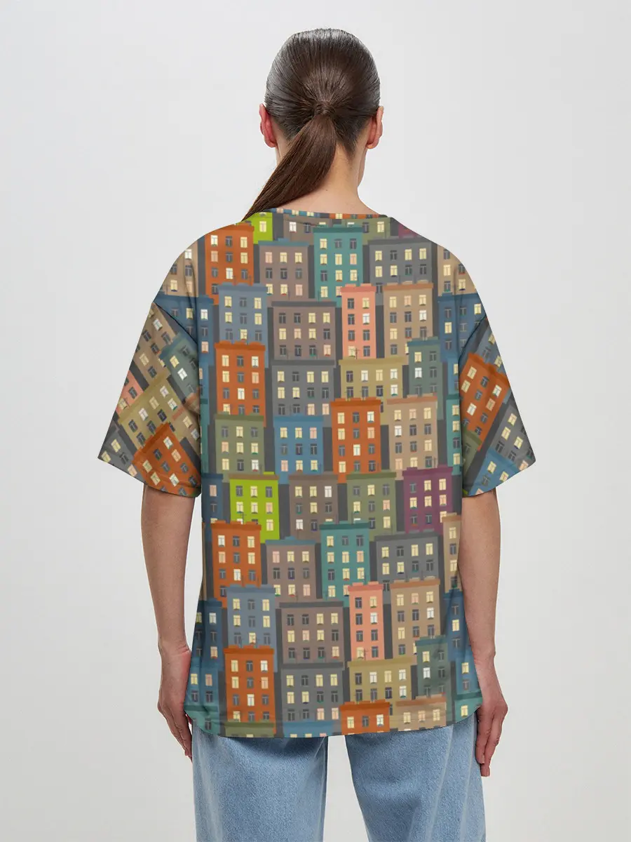 Женская футболка оверсайз / Город