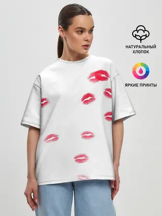 Женская футболка оверсайз / TRAP KISS