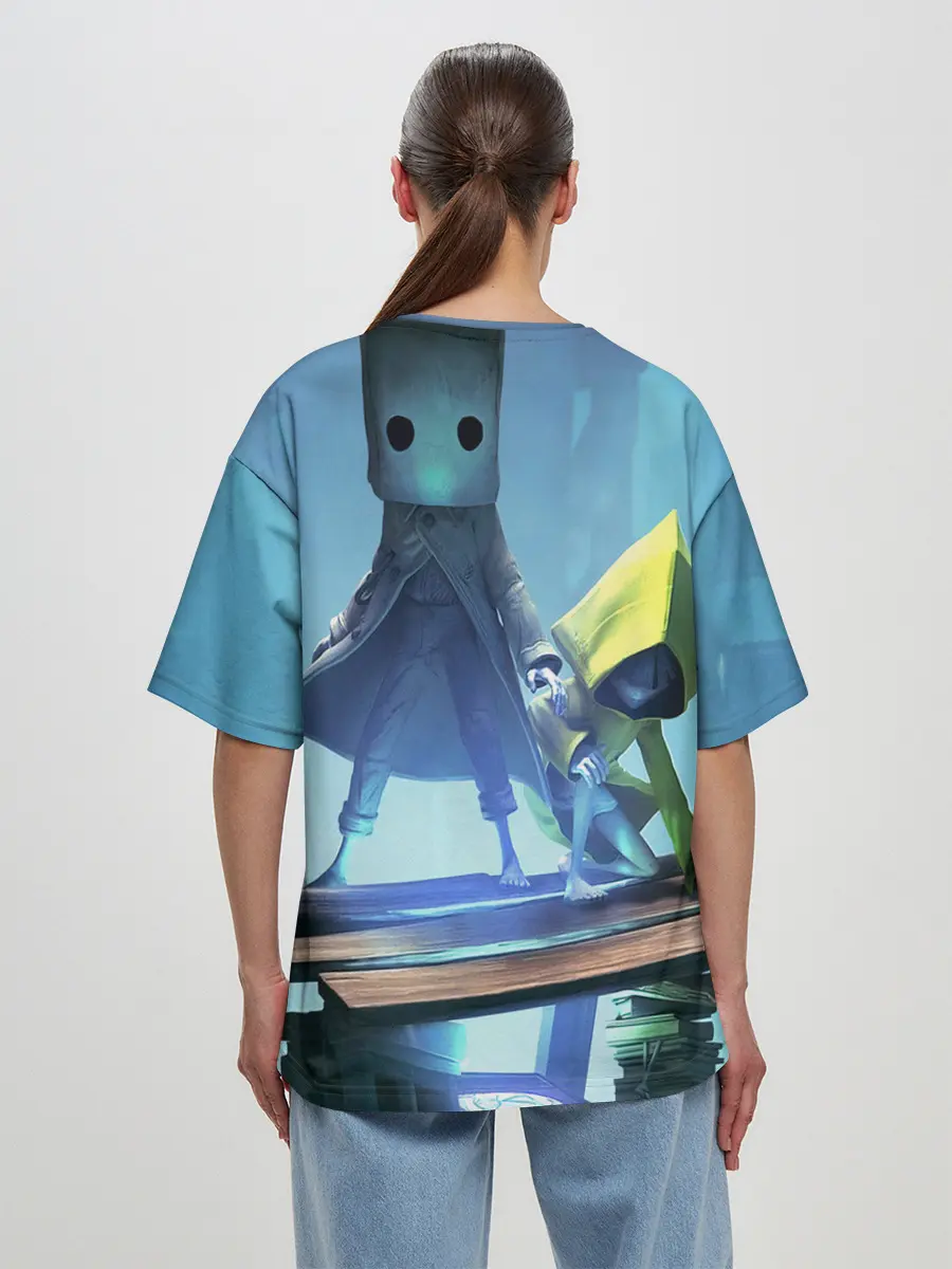 Женская футболка оверсайз / Little Nightmares || арт шестой и моно