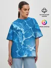 Женская футболка оверсайз / Ледяной