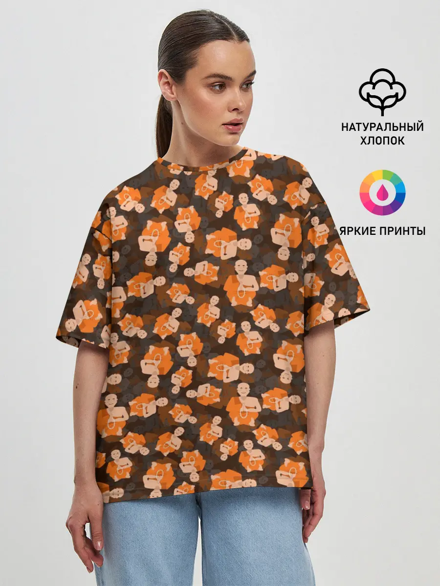 Женская футболка оверсайз / Медитация