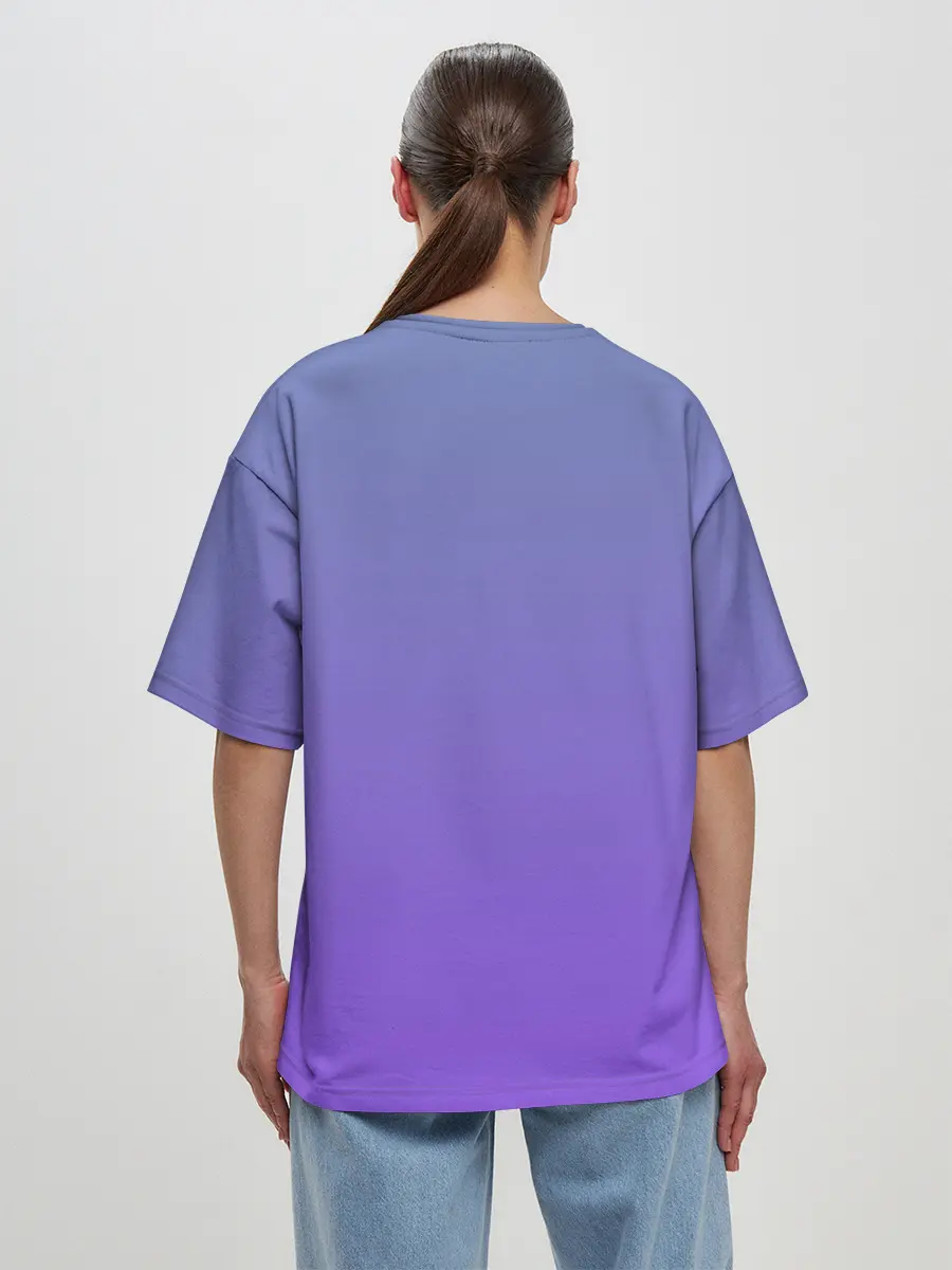 Женская футболка оверсайз / Рыбы и цветы