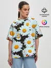 Женская футболка оверсайз / Ромашки