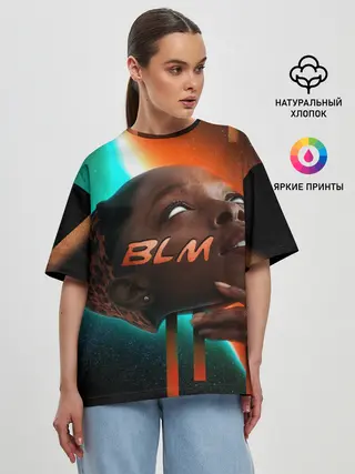 Женская футболка оверсайз / BLM