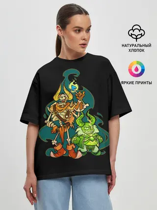 Женская футболка оверсайз / Опасная парочка | Dota 2