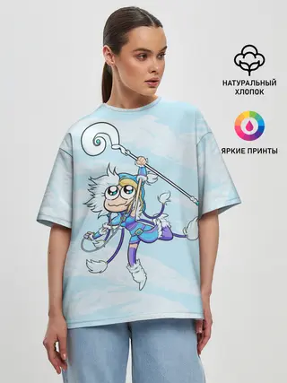 Женская футболка оверсайз / Снежный танец | Dota 2